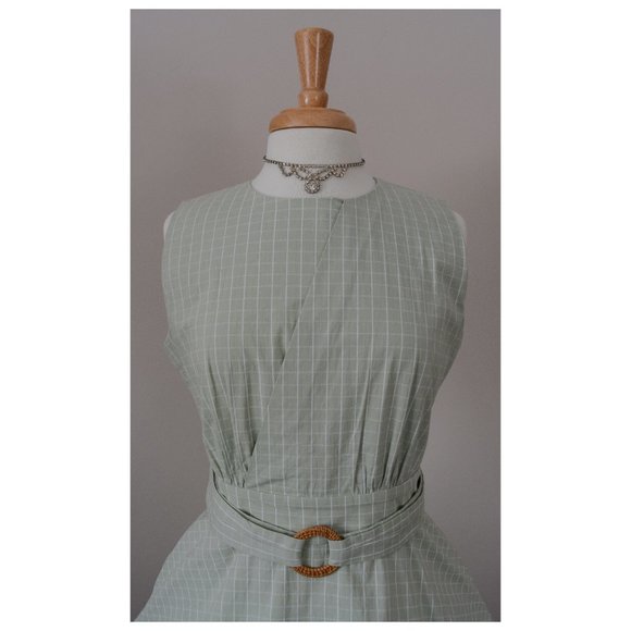 Modcloth 60s Vintage A-line Mint Sleeveless Dress - Picture 4 of 6